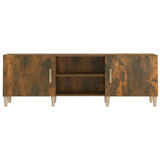 TV Cabinet Smoked Oak 150x30x50 cm Engineered Wood - Rear View