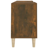 TV Cabinet Smoked Oak 150x30x50 cm Engineered Wood - Close-Up Angle