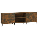 TV Cabinet Smoked Oak 150x30x50 cm Engineered Wood - Front View