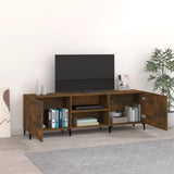 TV Cabinet Smoked Oak 150x30x50 cm Engineered Wood - Side View