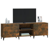 TV Cabinet Smoked Oak 150x30x50 cm Engineered Wood - Top-Down View