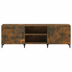 TV Cabinet Smoked Oak 150x30x50 cm Engineered Wood