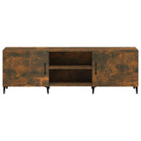 TV Cabinet Smoked Oak 150x30x50 cm Engineered Wood - Rear View