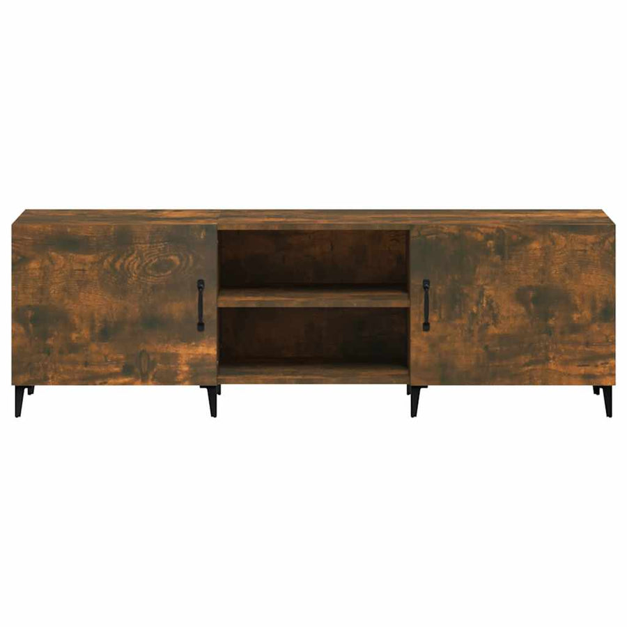 TV Cabinet Smoked Oak 150x30x50 cm Engineered Wood