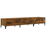TV Cabinet Smoked Oak 150x34.5x30 cm Engineered Wood