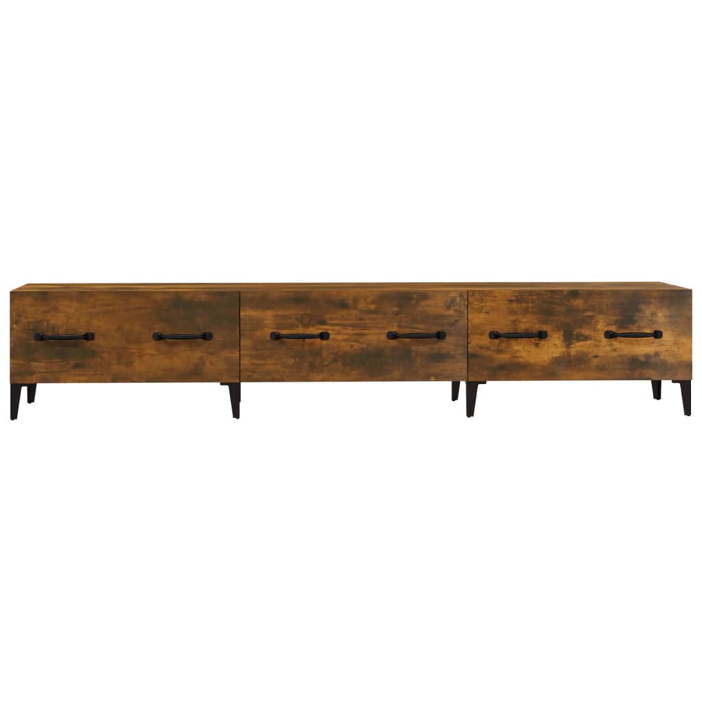 TV Cabinet Smoked Oak 150x34.5x30 cm Engineered Wood