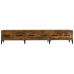 TV Cabinet Smoked Oak 150x34.5x30 cm Engineered Wood