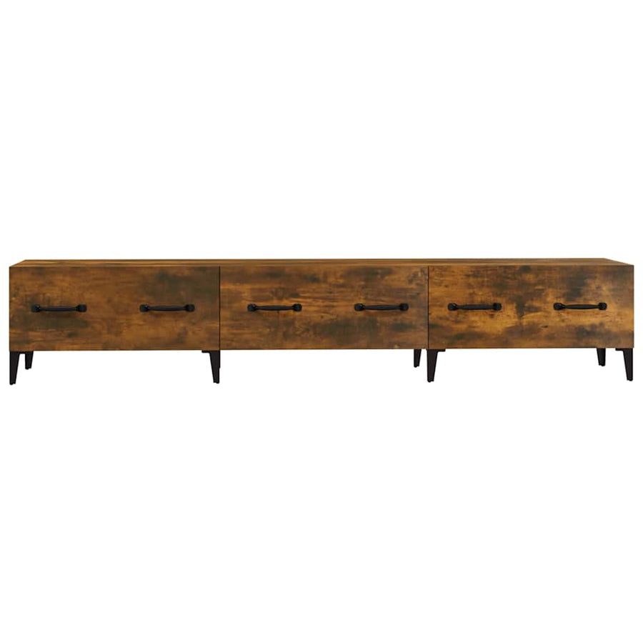 TV Cabinet Smoked Oak 150x34.5x30 cm Engineered Wood