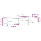 TV Cabinet Smoked Oak 150x34.5x30 cm Engineered Wood - Extra Image