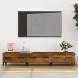 TV Cabinet Smoked Oak 150x34.5x30 cm Engineered Wood