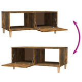 Coffee Table Smoked Oak 89.5x50x40 cm Engineered Wood - Extra Image