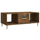 Coffee Table Smoked Oak 102x50x40 cm Engineered Wood