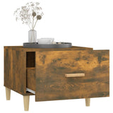 Coffee Tables 2 pcs Smoked Oak 50x50x40 cm Engineered Wood - 45-Degree Angle