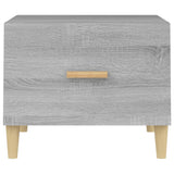 Coffee Tables 2 pcs Grey Sonoma 50x50x40 cm Engineered Wood - Close-Up Angle