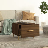 Coffee Tables 2 pcs Brown Oak 50x50x40 cm Engineered Wood - Side View