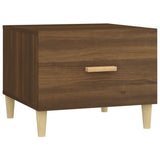 Coffee Tables 2 pcs Brown Oak 50x50x40 cm Engineered Wood - Rear View