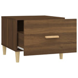 Coffee Tables 2 pcs Brown Oak 50x50x40 cm Engineered Wood - Close-Up Angle