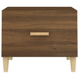 Coffee Tables 2 pcs Brown Oak 50x50x40 cm Engineered Wood - Low Angle
