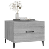 Coffee Tables with Metal Legs 2 pcs Grey Sonoma 50x50x40 cm - Top-Down View