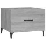 Coffee Tables with Metal Legs 2 pcs Grey Sonoma 50x50x40 cm - Rear View