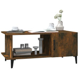 Coffee Table Smoked Oak 90x50x40 cm Engineered Wood - Rear View