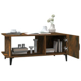 Coffee Table Smoked Oak 90x50x40 cm Engineered Wood
