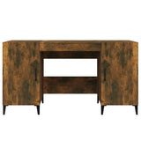 Desk Smoked Oak 140x50x75 cm Engineered Wood