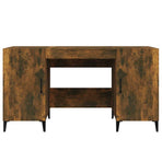 Desk Smoked Oak 140x50x75 cm Engineered Wood