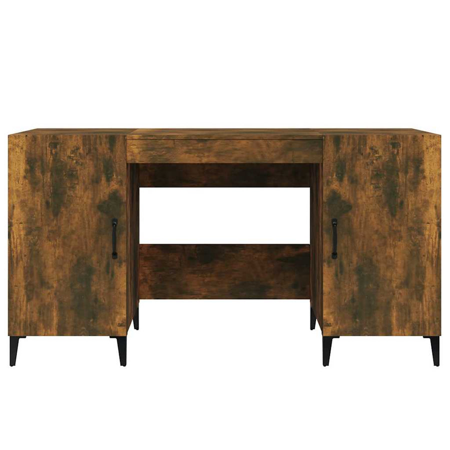 Desk Smoked Oak 140x50x75 cm Engineered Wood