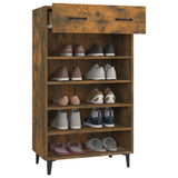 Shoe Cabinet Smoked Oak 60x35x105 cm Engineered Wood - Top-Down View