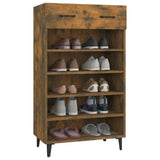 Shoe Cabinet Smoked Oak 60x35x105 cm Engineered Wood - 45-Degree Angle
