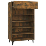 Shoe Cabinet Smoked Oak 60x35x105 cm Engineered Wood - Close-Up Angle