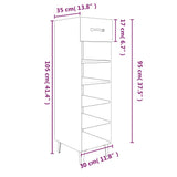 Shoe Cabinet Smoked Oak 30x35x105 cm Engineered Wood - Extra Image