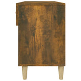 Shoe Cabinet Smoked Oak 102x35x55 cm Engineered Wood - Low Angle