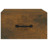 Wall-mounted Bedside Cabinets 2 pcs Smoked Oak 35x35x20 cm - Top-Down View