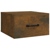 Wall-mounted Bedside Cabinets 2 pcs Smoked Oak 35x35x20 cm - 45-Degree Angle