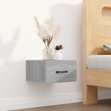 Wall-mounted Bedside Cabinets 2 pcs Grey Sonoma 35x35x20 cm - Side View