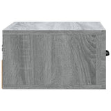Wall-mounted Bedside Cabinets 2 pcs Grey Sonoma 35x35x20 cm - Close-Up Angle