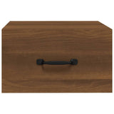 Wall-mounted Bedside Cabinets 2 pcs Brown Oak 35x35x20 cm - Top-Down View