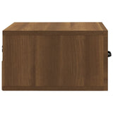 Wall-mounted Bedside Cabinets 2 pcs Brown Oak 35x35x20 cm - Rear View