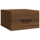 Wall-mounted Bedside Cabinets 2 pcs Brown Oak 35x35x20 cm - Close-Up Angle