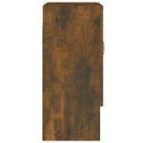 Wall Cabinet Smoked Oak 60x31x70 cm Engineered Wood - Rear View