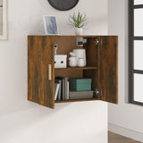 Wall Cabinet Smoked Oak 60x30x60 cm Engineered Wood - Side View