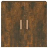 Wall Cabinet Smoked Oak 60x30x60 cm Engineered Wood - 45-Degree Angle