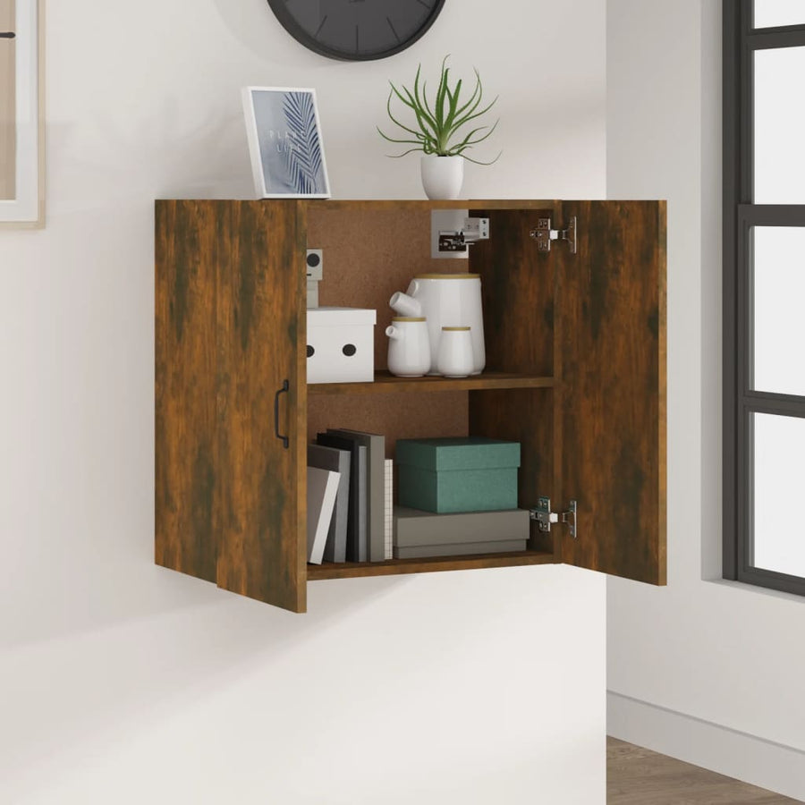 Wall Cabinet Smoked Oak 60x31x60 cm Engineered Wood