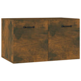 Wall Cabinet Smoked Oak 60x36.5x35 cm Engineered Wood - Front View