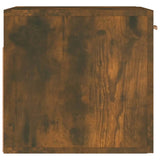 Wall Cabinet Smoked Oak 80x35x36.5 cm Engineered Wood - Rear View