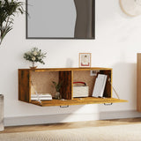 Wall Cabinet Smoked Oak 100x36.5x35 cm Engineered Wood - Side View