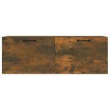 Wall Cabinet Smoked Oak 100x36.5x35 cm Engineered Wood - 45-Degree Angle