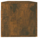 Wall Cabinet Smoked Oak 100x36.5x35 cm Engineered Wood - Rear View